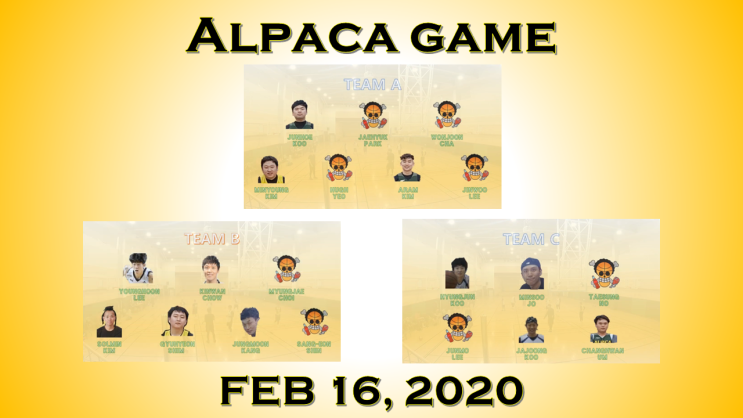  [5대5 실내농구] 2020년 2월 16일 농구경기