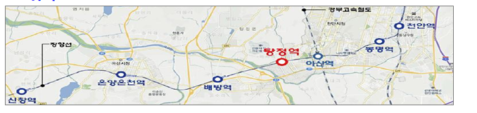  장항선 탕정역 아산역과 배방역 사이 신설 10월 30일 개통, 장항선 탕정역사 사업개요, 위치도, 조감도