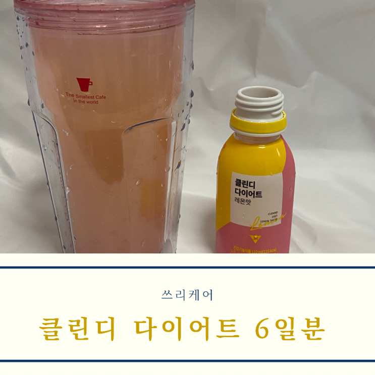  [디톡스 다이어트] 쓰리케어 디톡스 클린디 다이어트 6일분 급찐급빠 내돈내산 후기