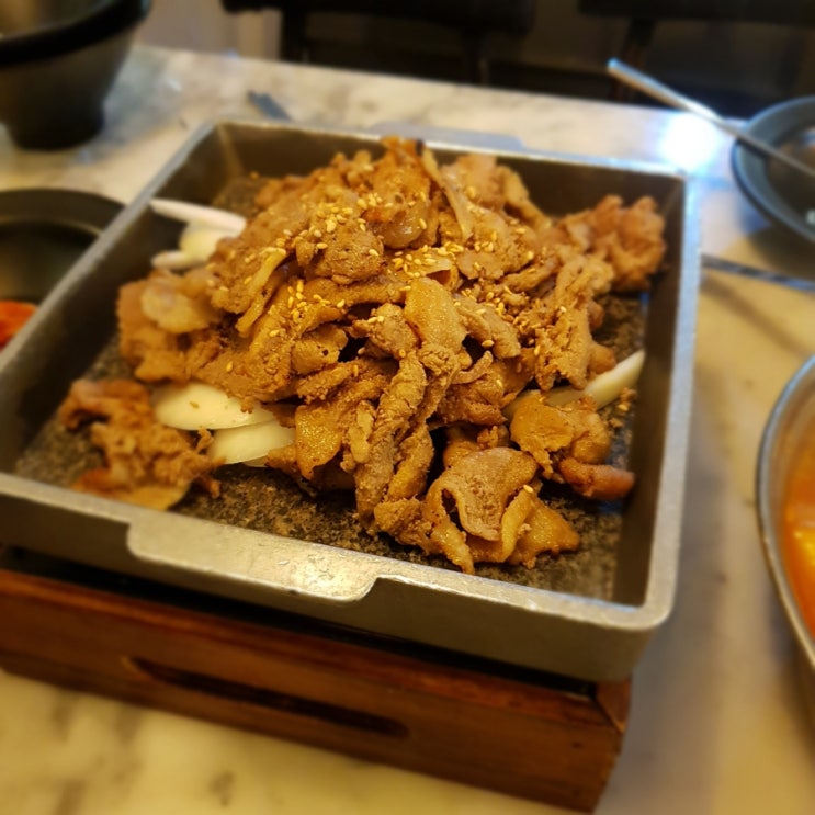  [송도점심] 전구식당 점심특선(숯불고기+김치찌개+쌈채소+즉석솥밥)