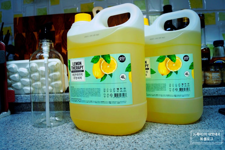 지오클린 천연주방세제 레몬테라피 넉넉한 대용량주방세제