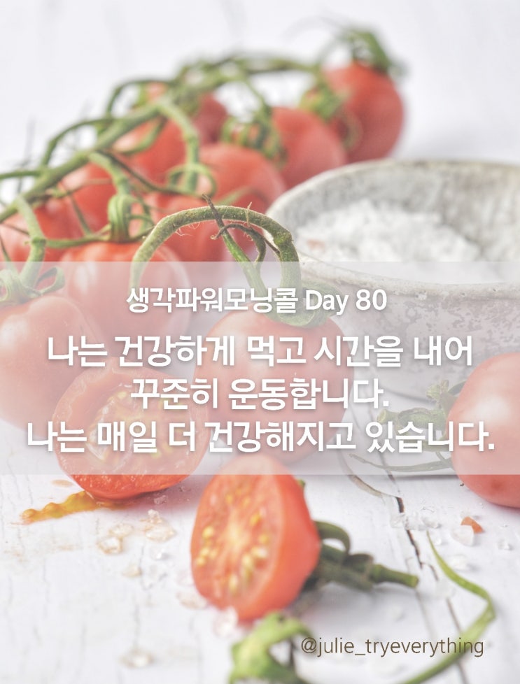  감사하는 마음_생각파워모닝콜 Day 80(100번 쓰기 day20)