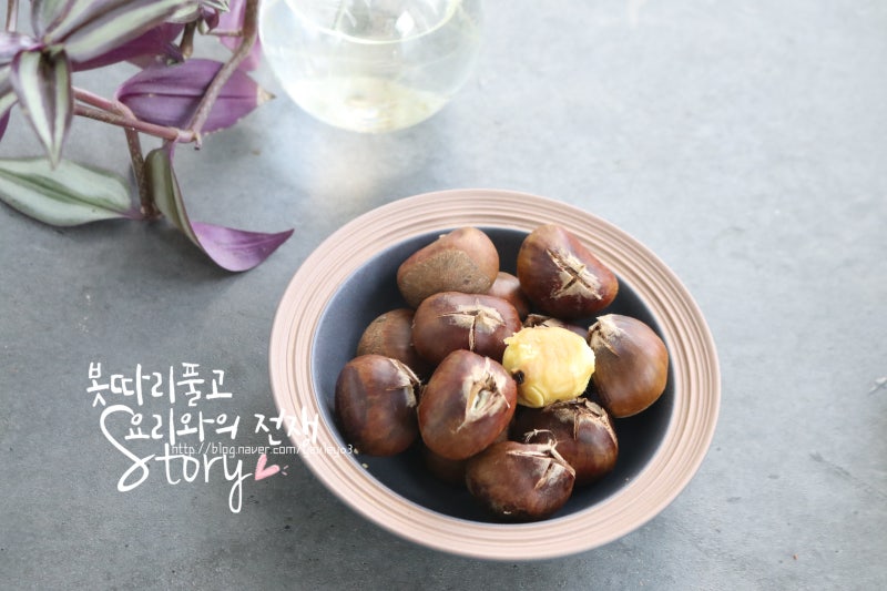 밤삶기 전자레인지 밤찌기 간편하게 밤쉽게까기