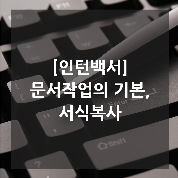  [인턴백서] 모든 문서작업의 기본, 서식복사