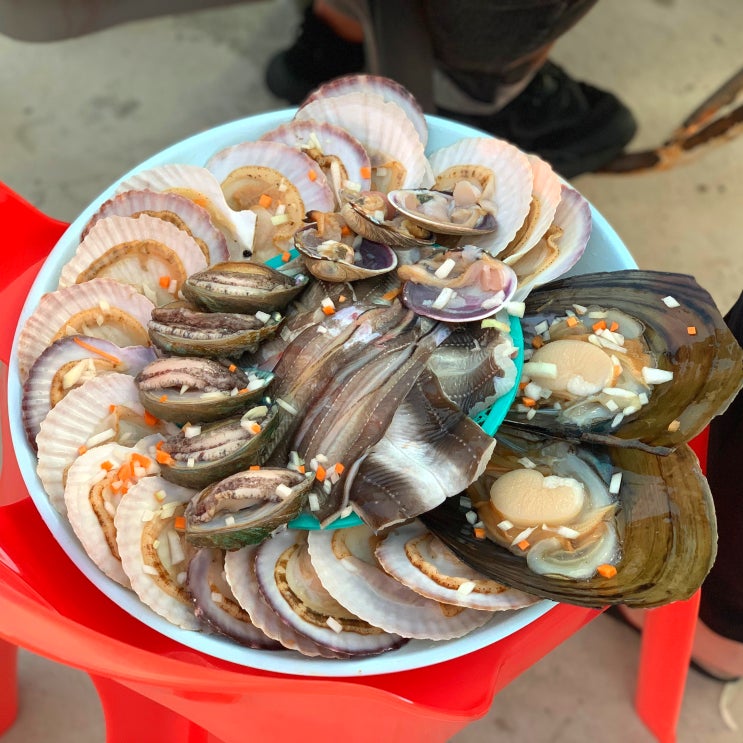  부산여행, 노을과 야경 보면서 먹는 조개구이 맛집 해운대미포끝집