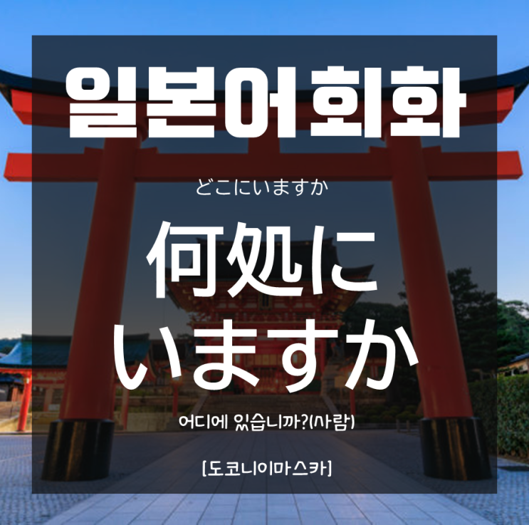  [일본어 공부] 일본어 회화 :「何処に居ますか」