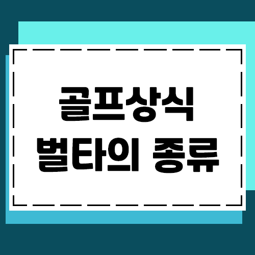  라운드에서 벌타를 받게되는 경우, 벌타의종류