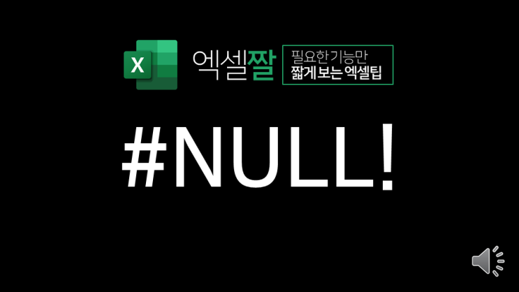  엑셀짤 | #NULL! 오류