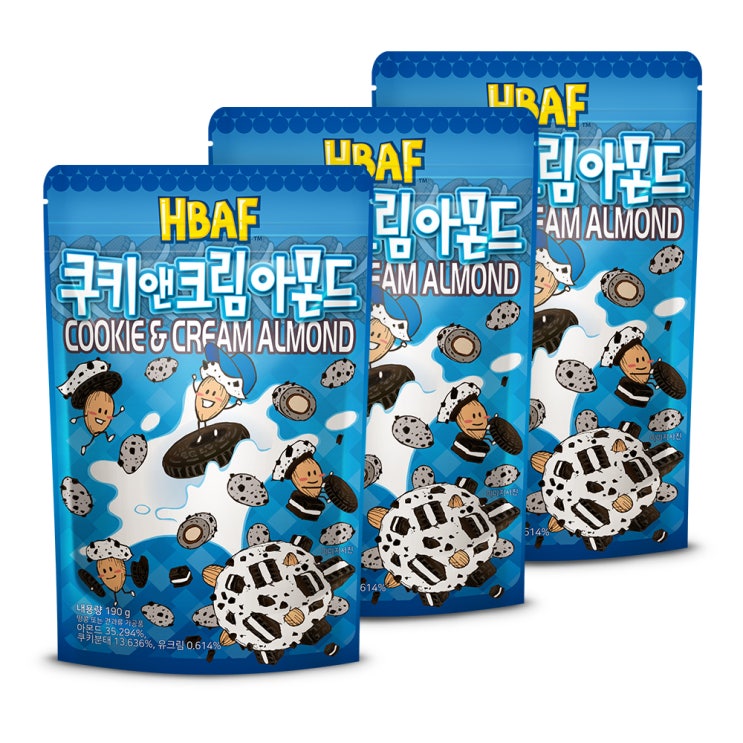 최근 인기있는 HBAF 쿠키앤크림 아몬드, 190g, 3개 추천해요 최근 인기있는 HBAF 쿠키앤크림 아몬드, 190g, 3개 추천해요