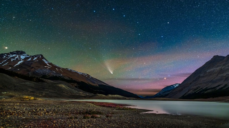 캐나다 앨버타 재스퍼 국립공원 네오위즈 혜성