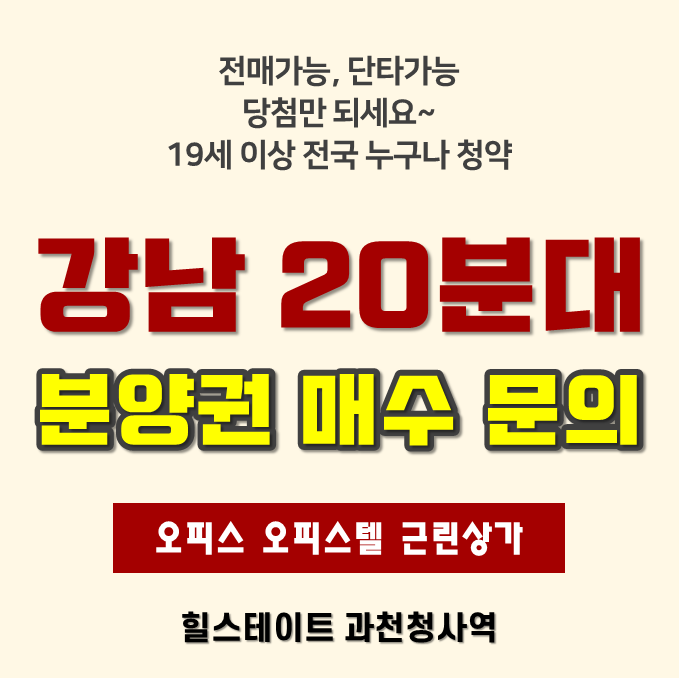  과천청사역 힐스테이트 시장조사 임장 후기와 분양권