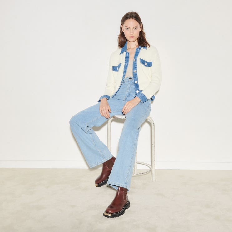 선호도 좋은 산드로 트위드 데님 가디건 자켓 Sandro Crochet denim cardigan 추천해요 선호도 좋은 산드로 트위드 데님 가디건 자켓 Sandro Crochet denim cardigan 추천해요