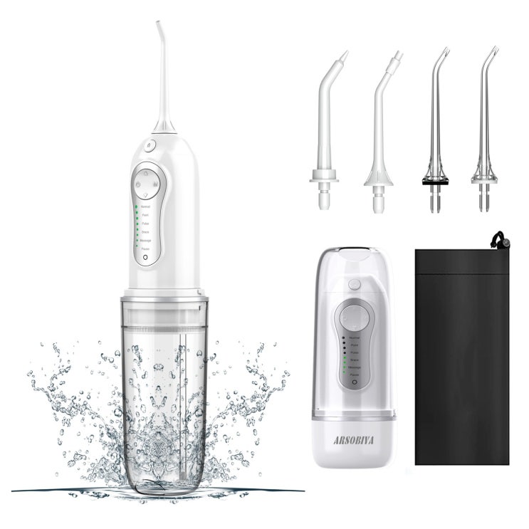 인기 많은 Arsobiya 휴대용 무선 물치실 구강세정기 4개노즐 1년 A/S가능, 화이트 WF-820 추천합니다 인기 많은 Arsobiya 휴대용 무선 물치실 구강세정기 4개노즐 1년 A/S가능, 화이트 WF-820 추천합니다