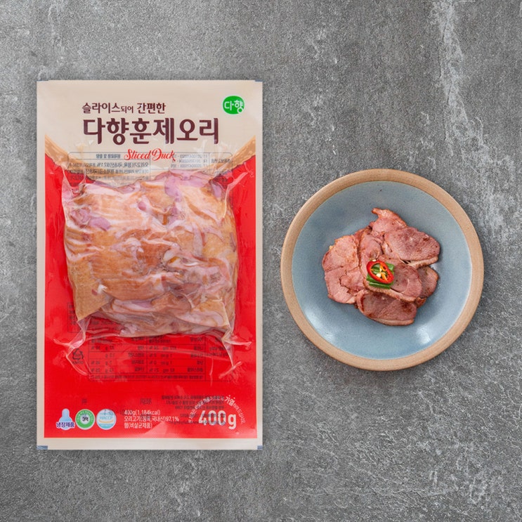 후기가 정말 좋은 다향오리 훈제오리 슬라이스, 400g, 1팩 추천합니다 후기가 정말 좋은 다향오리 훈제오리 슬라이스, 400g, 1팩 추천합니다
