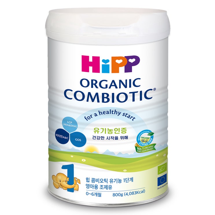  리뷰가 좋은 HiPP 유기농 콤비오틱 분유 1단계, 800g, 1개 ···