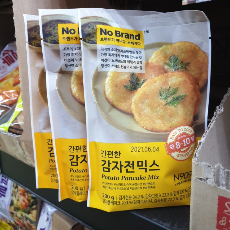 잘팔리는 노브랜드 간편한 감자전믹스, 3팩, 200g 추천해요