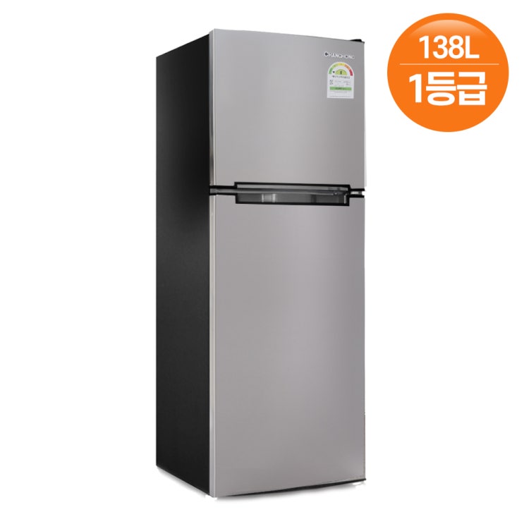  선호도 좋은 창홍 저소음 1등급소형냉장고, 138리터2도어/ORD-138BMB(메탈블랙) ···