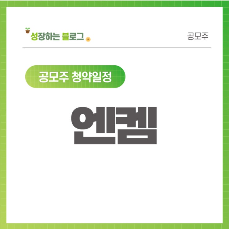  엔켐 공모주 청약 일정 10월 21~22일