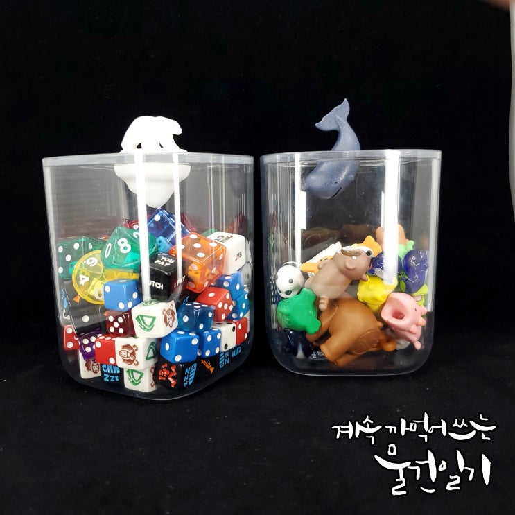 Qualy 퀄리 고래 북극곰 수납함 화장솜케이스 면봉케이스 투명 미니 컨테이너
