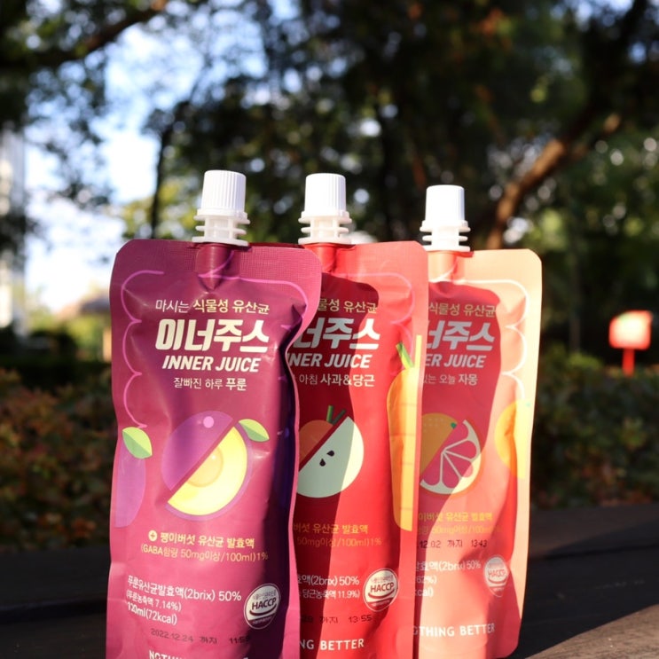  식물성 유산균  올리브영에서 구매한 낫띵베럴 이너주스 3가지맛 다먹어보기