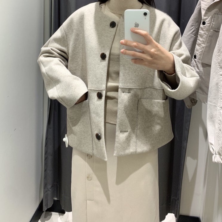  스파오 아우터, 자켓 숏코트s