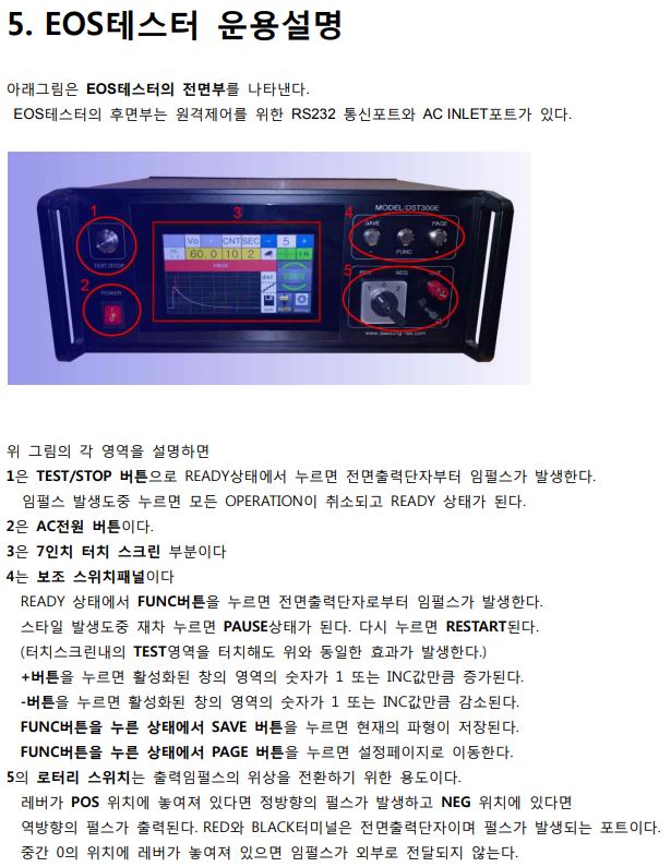  EOS시험기 소개 자료 (DST200E, DST300E, DST500E)