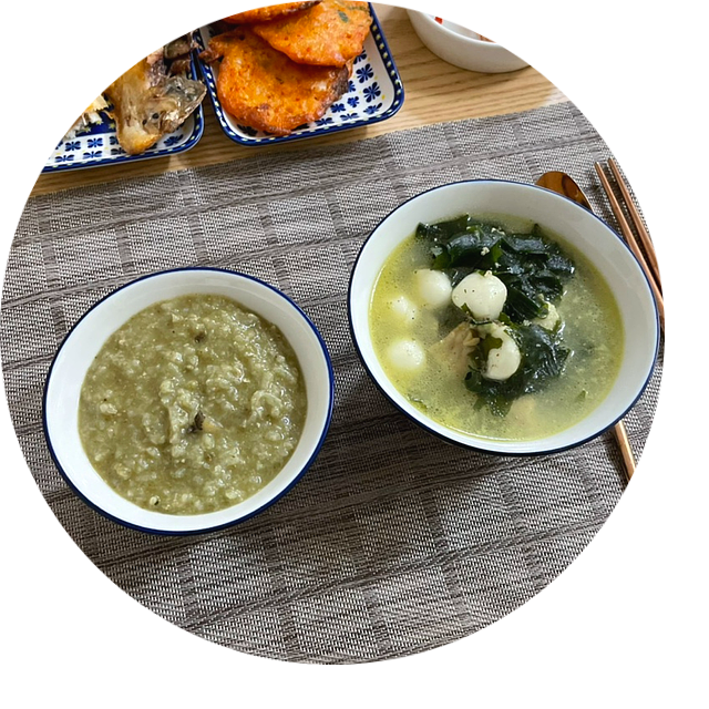  맛있는 미역국 출산 후 선물 추천: 미친미역 새알 가자미미역국 전복내장죽