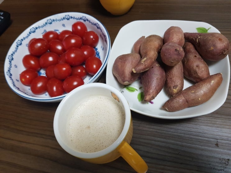 고구마로 점심한끼 해결~~