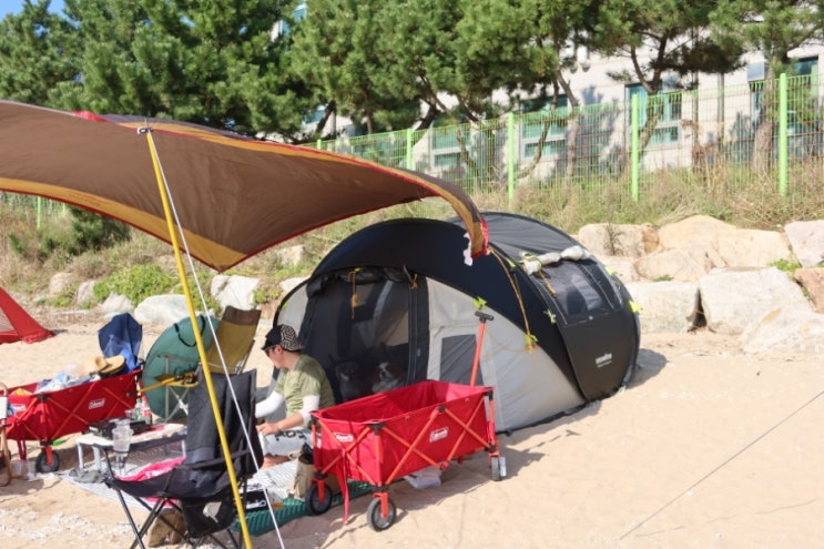  인천 선녀바위 해수욕장 당일 캠핑장소로 딱!