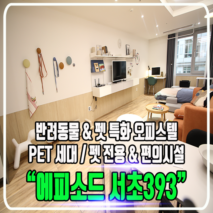 에피소드 서초393 오피스텔 - 펫 특화 PET 전용세대 반려동물 편의시설