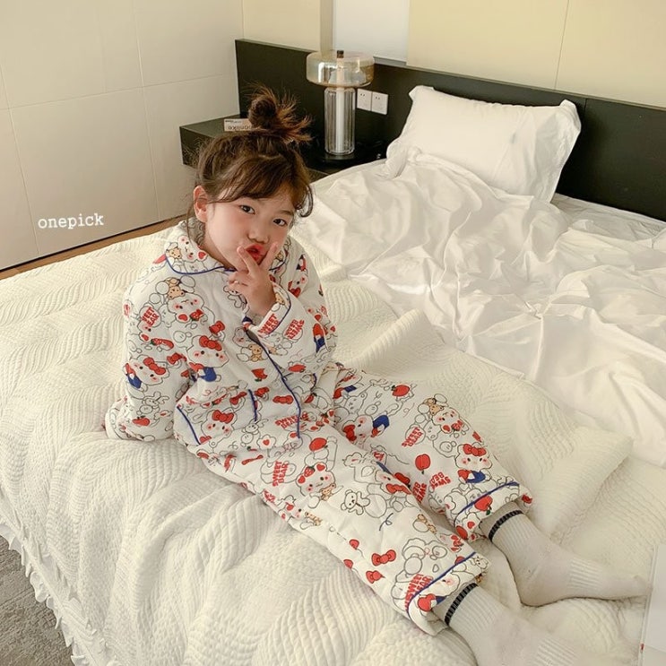  한겨울 따뜻하게 큐티누빔잠옷 유아잠옷 어린이잠옷