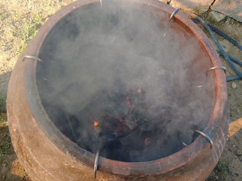 항아리 훈제구이 만들기