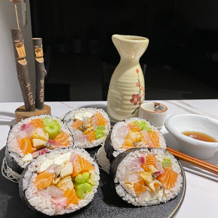  후토마끼 만들기, 대왕김밥?누구나가능합니다.