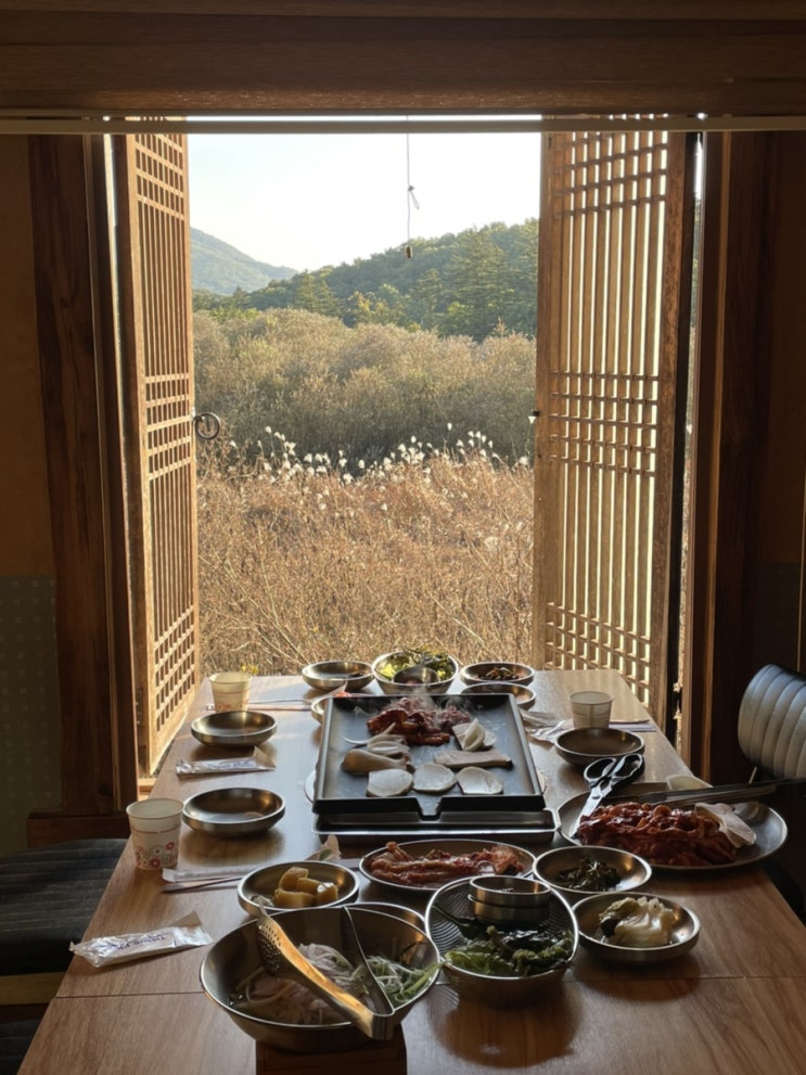  파주 숲뷰 오리고기맛집 소령원숲속
