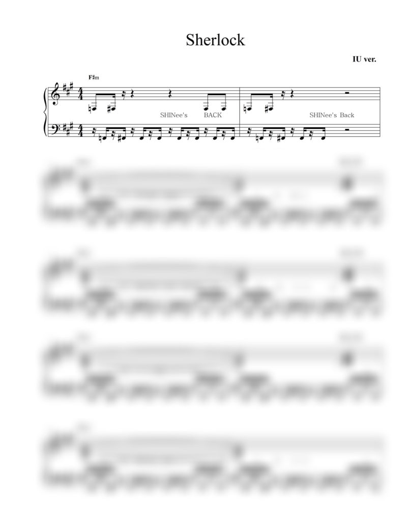 Sheet Music Request: SHINee - Sherlock (IU ver.) Transcription