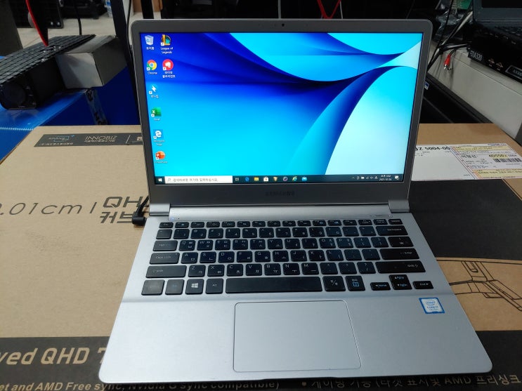  삼성 가벼운 노트북 nt900x3m i7 7500 8G HD620 LOL 플레이가능 노트북 입고 LOL 중옵 60프레임