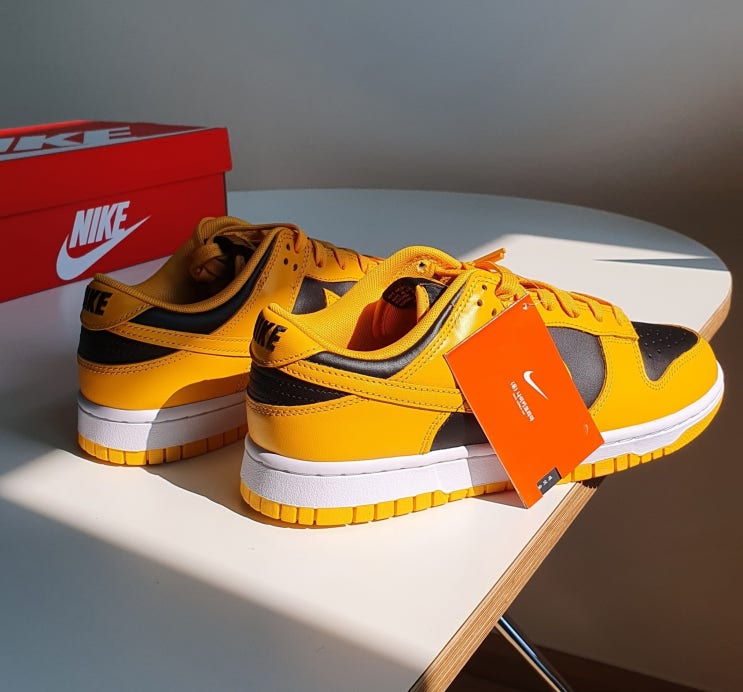 나이키 덩크 로우 챔피언쉽 골든로드 레트로 실물 디테일_(NIKE DUNK LOW RETRO CHAMPIONSHIP GOLDENROD)