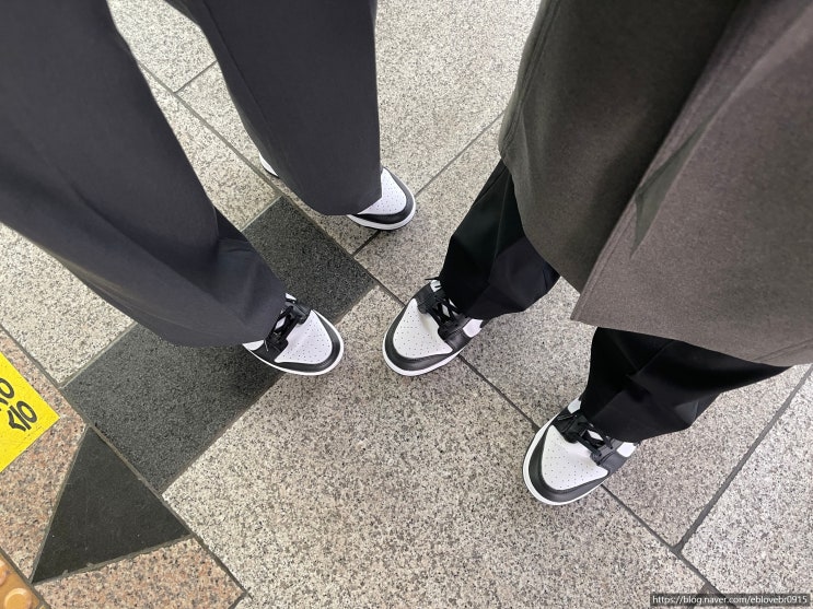 범고래 나이키 덩크로우 블랙 커플운동화 KREAM구매