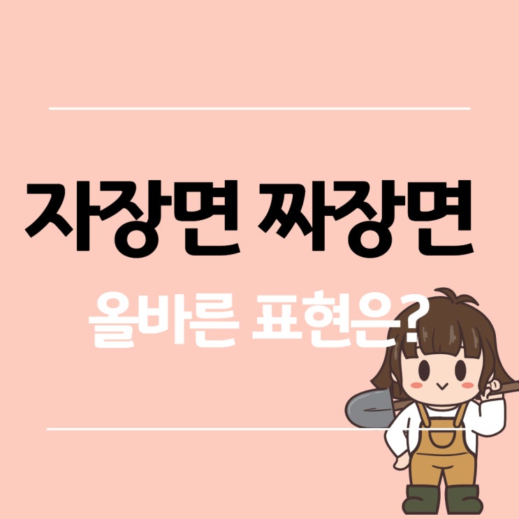  자장면 짜장면 어떤 게 맞는 표현일까?
