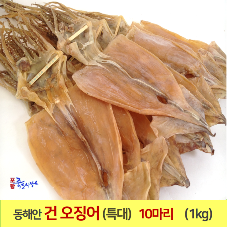  잘나가는 죽도시장 동해안 건 오징어(특대)10마리 1kg, 10마리 추천합니다