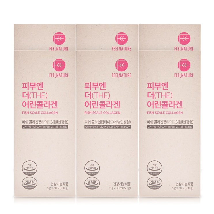  가성비 뛰어난 필네이처 [식약처인증] 피부엔 더(THE) 어린콜라겐 30스틱 1박스/저분자 콜라겐 펩타이드, 6박스+2무료 추천해요
