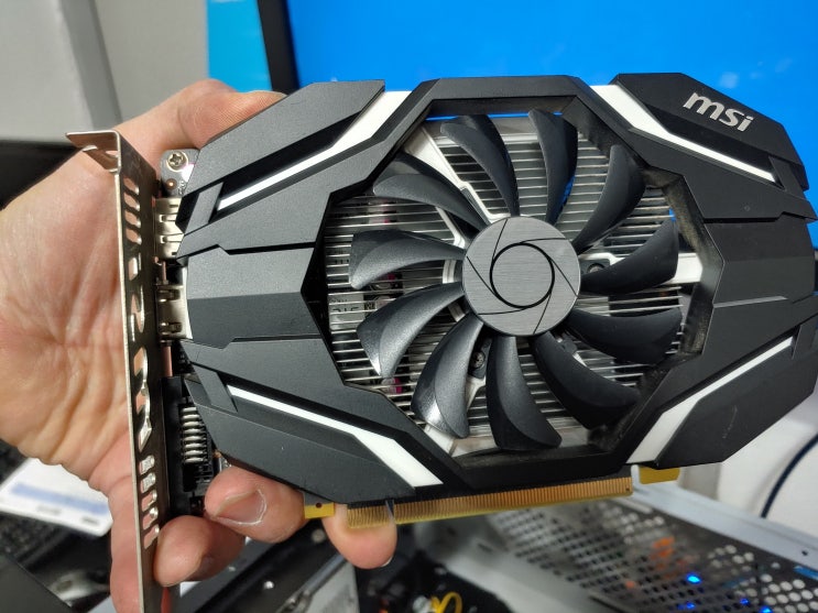  MSI GTX1050 그래픽카드 쿨러교체 전원 2핀 그래픽 서멀구리스 재작업 및 소음으로 인한 쿨러교체 익산컴퓨터