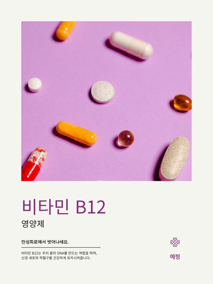  [비타민 B12:Cobalamin] 피로회복에 도움을 주는 영양제!! 신경세포와 적혈구를 건강하게!!