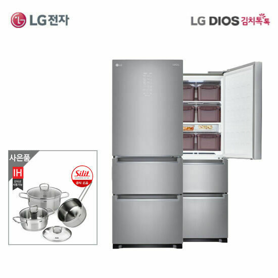 많이 찾는 LG DIOS 김치톡톡 김치냉장고 K330SS19E+실리트냄비3종, 단품 좋아요