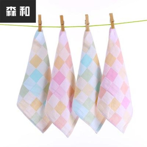  인기있는 신생아 면사포 수건 어린이 건 클렌징 티슈로 부드럽게 물 흡수, 01 거즈 체크 타올 3줄 정장 추천해요