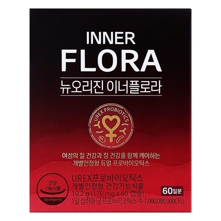  인기 많은 [K쇼핑]뉴오리진 질 건강 유산균 이너플로라 2개월분 (60캡슐 x 1BOX), 상세페이지참조 추천합니다