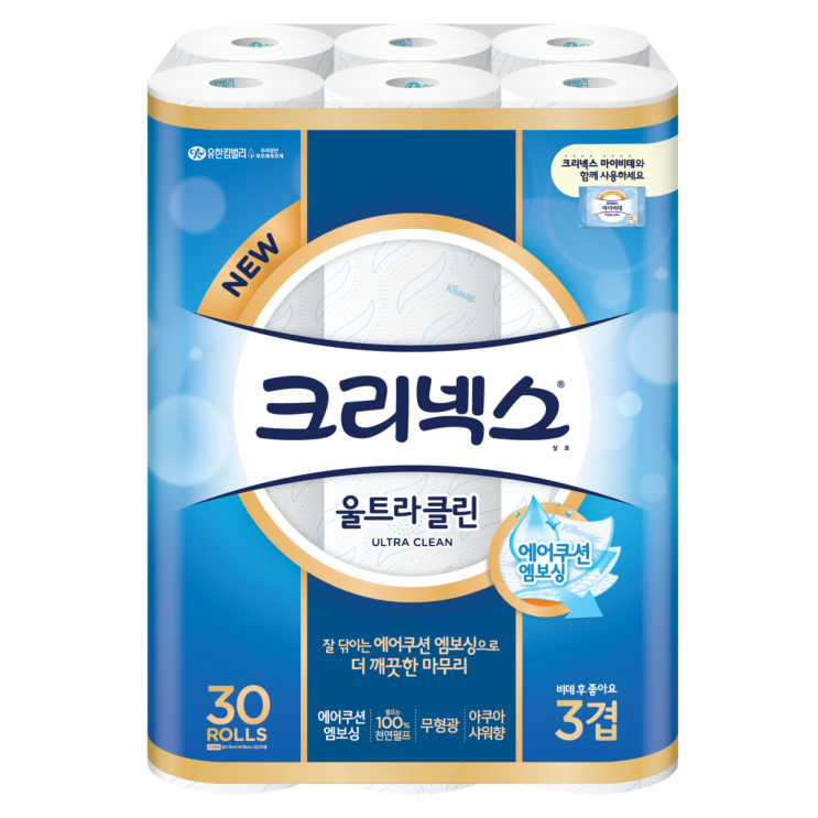 인기 많은 크리넥스 3겹 울트라클린 30mX30롤 추천합니다