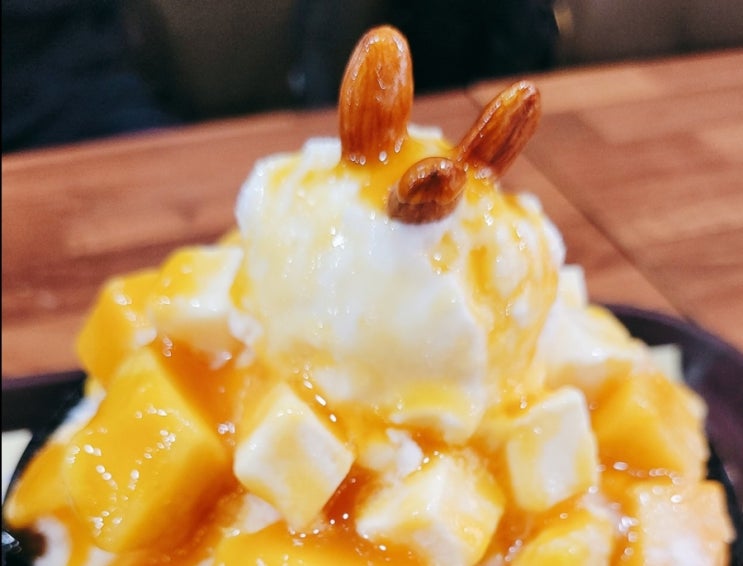  설빙 "애플망고 치즈 빙수"신세계 맛 입문~