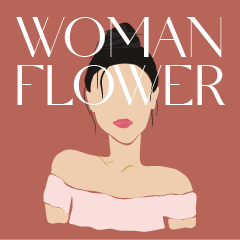 WOMAN FLOWER 네이버 블로그 스티커(일러스트그림, 꽃, 블로그꾸미기, 쇼핑몰)