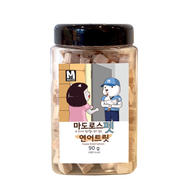  구매평 좋은 마도로스펫 연어트릿 강아지 간식 90g, 연어맛, 1개 좋아요
